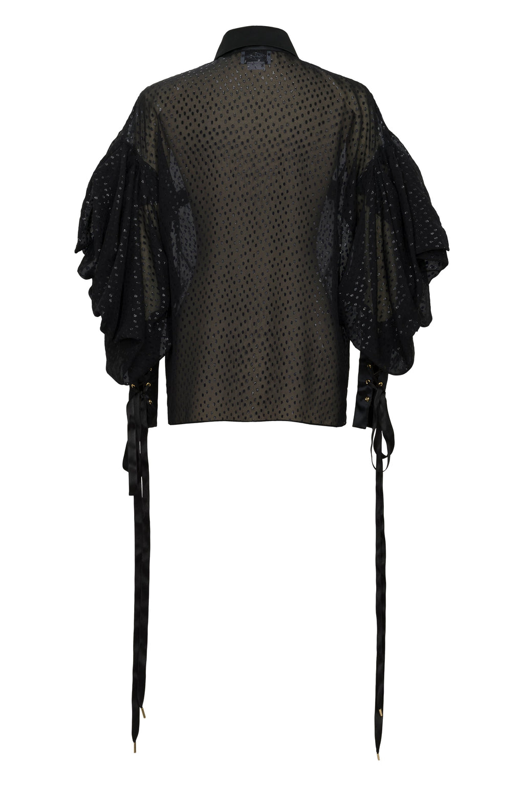 BLACK SHIRT IN DAMIER FABRIC