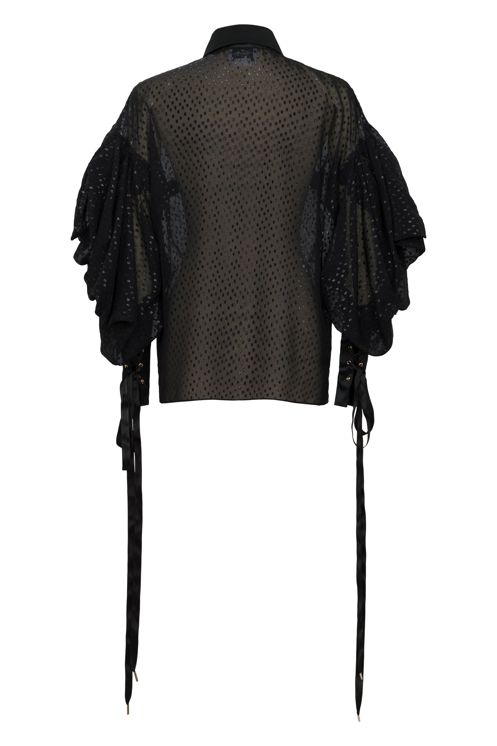 BLACK SHIRT IN DAMIER FABRIC